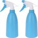 Merkloos Set van 2x blauwe plantenspuiten 480 ml