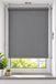 Store enrouleur occultant gris avec crochets de fixation (environ 80 x 150 cm)
