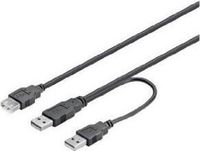 M-Cab 7300052 USB-kabel 0,3 m USB 2.0 USB A 2 x USB A Zwart