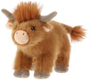 Keel Toys Schotse Hooglander koe - knuffeldier - bruin - staand - 20 cm - Eco collectie