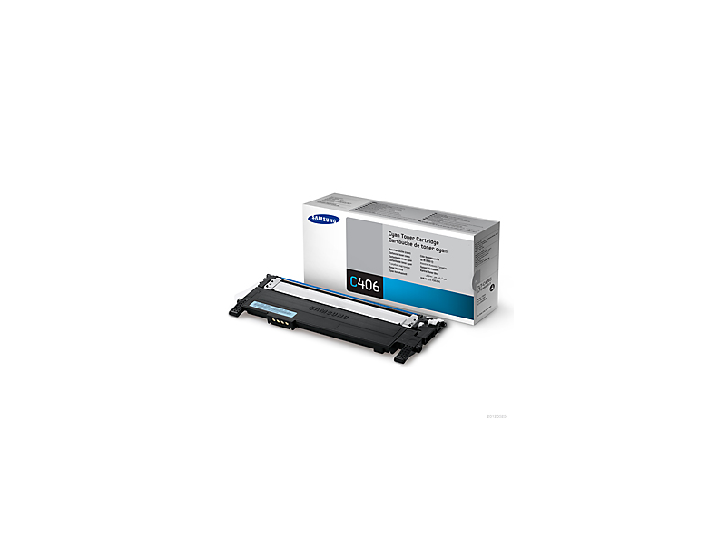 Samsung CLT-C406S - Cyaan Toner - 1000 Pagina's - Compatibel met CLP-360 / 365 / 368, CLX-3300 / 3305