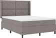 vidaXL Boxspringbed met kussen en hoofdeinde Taupe 200 x 140 cm Stof