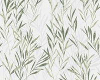 A.S. Création Flavour Vliesbehang Grafische Takjes Groen Wit 10,05m x 0,53m