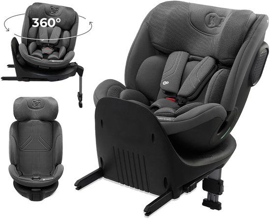 Kinderkraft XRIDER 2 - Autostoel - 360° draaibaar - Meegroeiend - Grijs