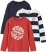 Vertbaudet Set van 3 jongensshirts met lange mouwen
