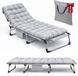 Sofotel ChillWell Dream - Opvouwbaar Stretcher - Inclusief Matras en Kussen - 5 Verstelbare Standen - Grijs