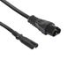 ACT Netsnoer C6 - C7 zwart 0,2 m AK5249