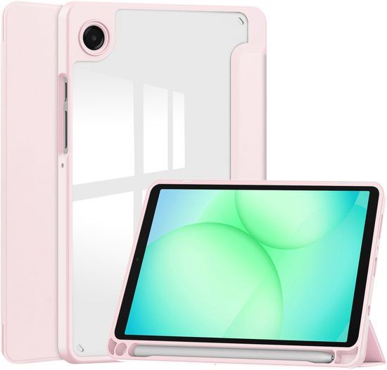 imoshion Tablet Hoes - Geschikt voor Samsung Galaxy Tab A9 Plus / Galaxy Tab A11 Plus - Trifold Hardcase Bookcase - Roze