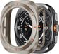 Bandz étui rigide avec lunette - convient pour Samsung Galaxy Watch Ultra / Ultra 2025 - coque de protection avec cadran - Matériau plastique robuste (couleur titane/orange)