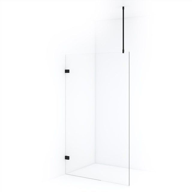 Maxaro Inloopdouche Diamond 120cm 8mm Helder Veiligheidsglas Mat Zwart