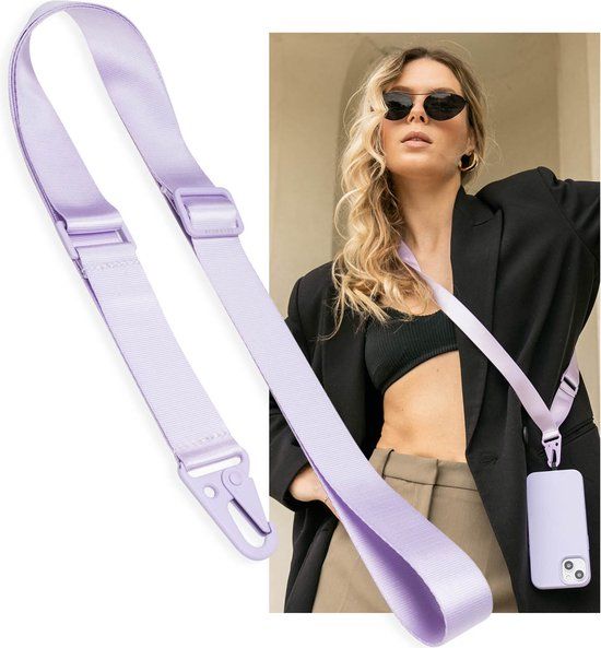 Selencia Universeel verstelbaar telefoonkoord - Telefoonketting - Paars