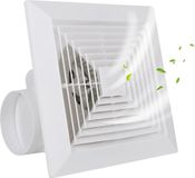 Merkloos Badkamer Ventilator - Ventilator voor Badkamer Stille BadkamerAfvoerVentilator Plafond- en Wandafvoer 8 Inch