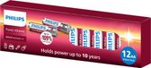 Philips Power alkaline AA 12 pk batterijen