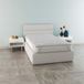 Topper MB HOME ITALY Topper matrastopper gewatteerd en gewatteerd Bamboo, wit, eenpersoonsbed 80x195 cm