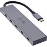 InLine 35392E USB Type-C Interface Hub, 5x USB Type-C, 10000 Mbit/s, Grijs