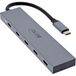 InLine 35392E USB Type-C Interface Hub, 5x USB Type-C, 10000 Mbit/s, Grijs