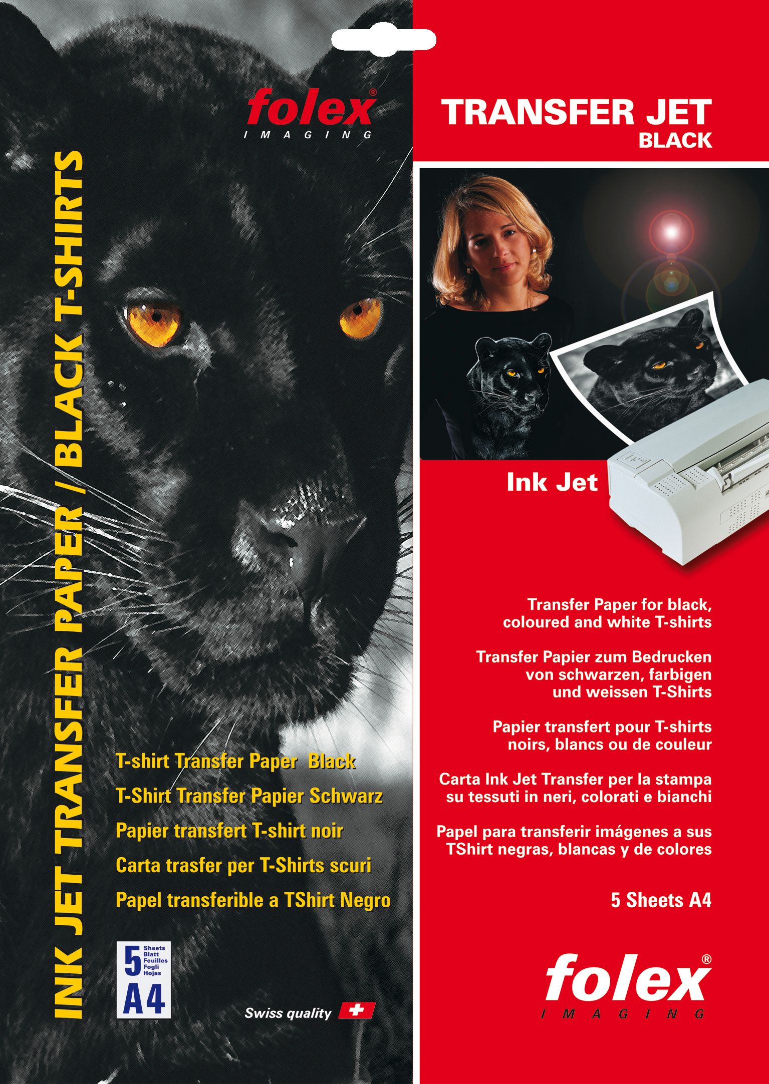 Folex Transfer Jet Black - 04250.000.50400 - Pakken fotopapier - wit