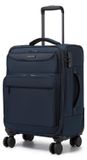 Valise - Valise de voyage souple - Compartiment pour ordinateur portable - 4 roues - Serrure TSA - Taille L : 49 × 32,5 × 79,5 cm - Bleu
