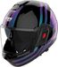 Nolan N120-1 Lineo 366, casque modulaire, couleur: Noir/Vert Foncé/Mauve, taille: S
