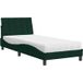 Maison Exclusive - Lit avec matelas « Hanko » vert foncé 90 x 200 cm, velours