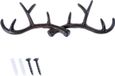 Sans marque Crochets muraux décoratifs en bois de cerf en métal Marron Rustique