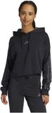 Adidas Essentials 3 Stripes Print French Terry Hoodie Zwart L Vrouw