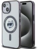 Karl Lagerfeld Choupette's Head Serie - Transparante iPhone 15 Coque - MagSafe