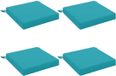 vidaXL - 4-Piece - Zitkussens - SOEST - 4 - st - 100% - Polyester - Turquoise