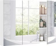 Homcom Spiegelkast 91,5x11,5x65cm MDF Wit