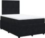 vidaXL Boxspringbed met matras, fluweel, zwart, 120x190 cm