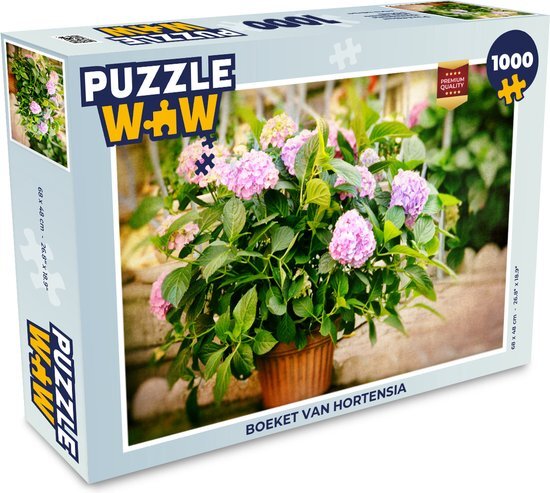 MuchoWow Puzzel Boeket van hortensia - Legpuzzel - Puzzel 1000 stukjes volwassenen