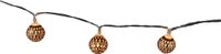 Merkloos Lichtsnoer - koperen ballen - 8 led bollen - warm wit - 130 cm - batterij
