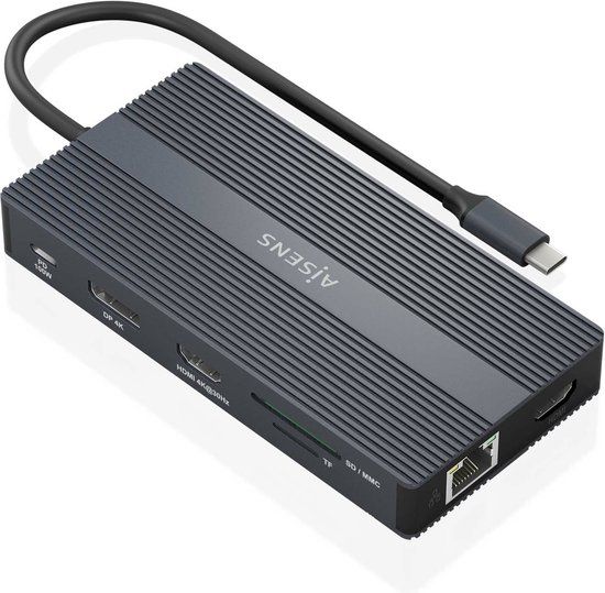AISENS ASUC-12P017-GR USB-C Docking Station - Grijs