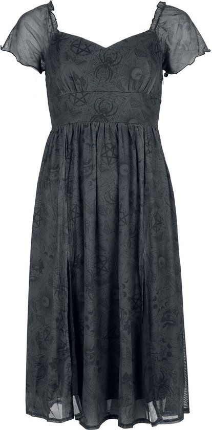 Jawbreaker Tarot Deck Dames Midi-jurk - grijs/zwart - M