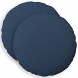 vidaXL Kussensloop HEERLEN Katoensatijn Blauw 2 stuks Ø 60 cm