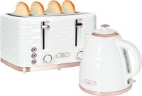 HOMCOM Waterkoker en Broodrooster Set - Crèmewit