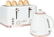 HOMCOM Waterkoker en Broodrooster Set - Crèmewit
