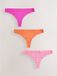 Next - Dames - Set van 3 No VPL Scallop Brazilian-strings - Roze