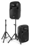 Vonyx VPS102A - 600W PA Speakerset - Bluetooth, LED, Microfoon - Zwart