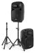 Vonyx VPS102A - Enceintes PA 600W - Bluetooth, LED, Microphone - Noir