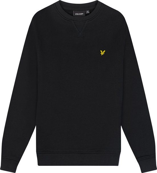 Lyle & Scott Sweater - Jet Zwart - Kinderen - Maat 128/134 - Driekwart Mouw - Effen