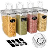 Set de 4 boîtes de conservation alimentaire hermétiques - 4L chacune
