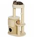 PawHut Poteau griffoir pour chat, 90 cm, lit deux places, lit à plusieurs niveaux, beige