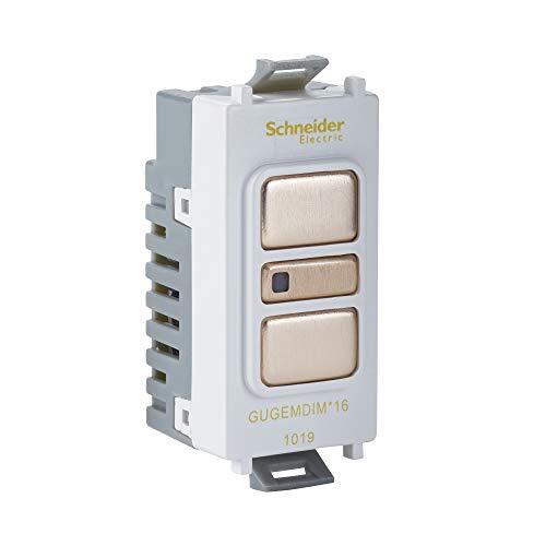 Schneider Electric Schneider Electric GUGEMDIMWSS16 Ultimate Grid System Elektronische dimmer, 2-weg intrekbaar, staal/wit