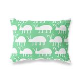 BonaMaison Petrol Groen-Wit Decoratieve Kussensloop, Kussenhoezen Bank, Decoratieve Kussenhoesjes, Kussensloop; Sofa, Slaapkamer, Kantoor, Auto 45x60 Cm - Ontworpen en vervaardigd in Turkije