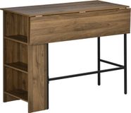HOMCOM Bartafel met plank - Spaanplaat - 120x76x91,4cm - Bruin