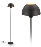 B.K.Licht BRILONER Gryde – Vloerlamp Woonkamer – E27 fitting – staande lamp met schakelaarkabel – Ø25 cm – hoogte 156,5 cm – zwart