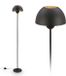 B.K.Licht BRILONER Gryde – Vloerlamp Woonkamer – E27 fitting – staande lamp met schakelaarkabel – Ø25 cm – hoogte 156,5 cm – zwart