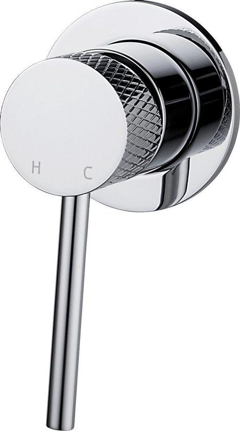 Wiesbaden Ribbd Inbouw Mengkraan Zonder Uitloop - Chroom