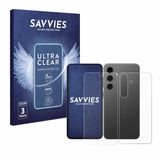 Savvies Screenprotector voor Samsung Galaxy S24 (Voor+Achter) - Folie Beschermfolie transparant 6 Stuks